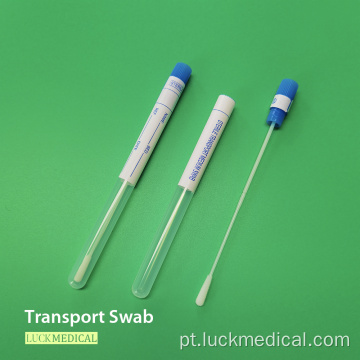 Amostragem de swab de transporte com uso do nariz de tubo